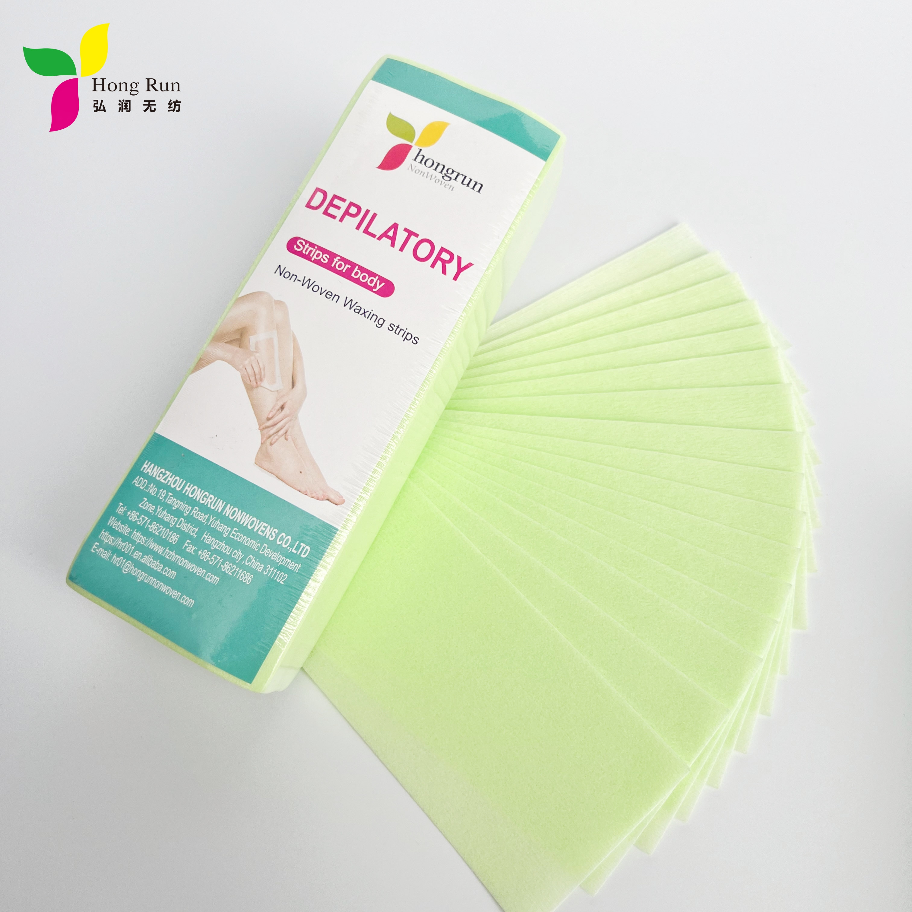 Spunlace Nonwoven OEM Depilatory Hair Removal Wax Paper Nonwoven Epilating Strips